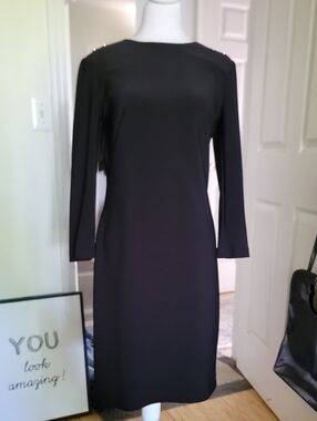 Ralph Lauren Black Long-Sleeve Sheath Dress